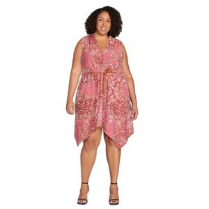 Floral Shirtdress with belt juniors Size 11-13 NWT